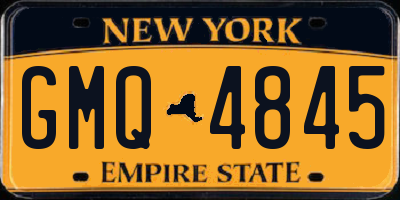 NY license plate GMQ4845