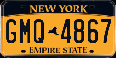 NY license plate GMQ4867