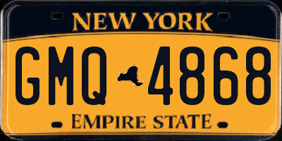 NY license plate GMQ4868