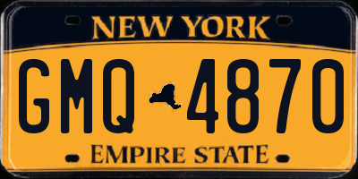 NY license plate GMQ4870
