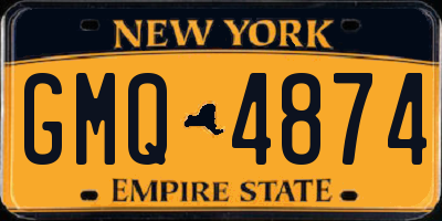 NY license plate GMQ4874