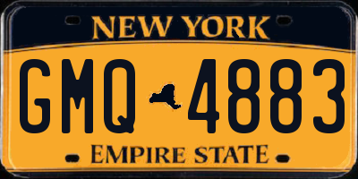 NY license plate GMQ4883
