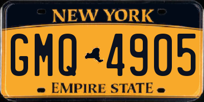 NY license plate GMQ4905