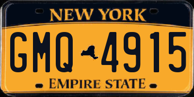 NY license plate GMQ4915