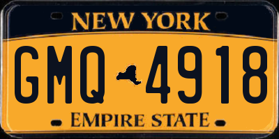 NY license plate GMQ4918