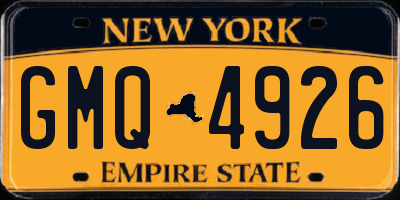 NY license plate GMQ4926