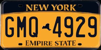 NY license plate GMQ4929