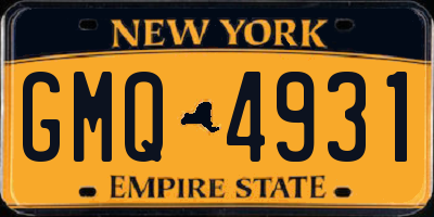 NY license plate GMQ4931