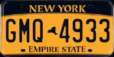 NY license plate GMQ4933