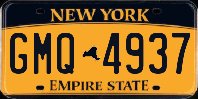 NY license plate GMQ4937