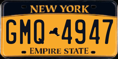 NY license plate GMQ4947