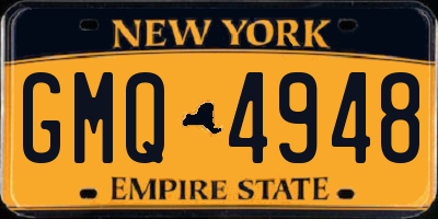 NY license plate GMQ4948