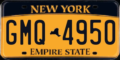 NY license plate GMQ4950