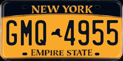 NY license plate GMQ4955