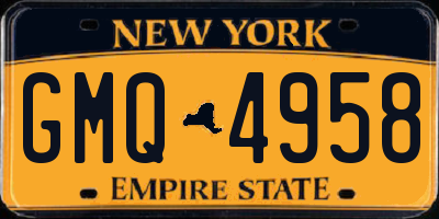 NY license plate GMQ4958