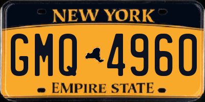 NY license plate GMQ4960