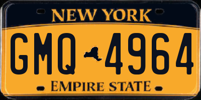 NY license plate GMQ4964
