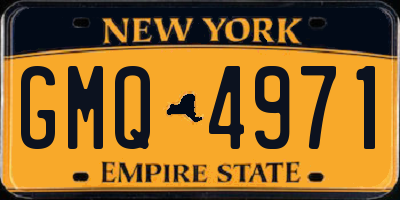 NY license plate GMQ4971