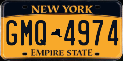 NY license plate GMQ4974