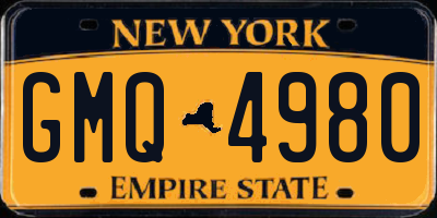 NY license plate GMQ4980