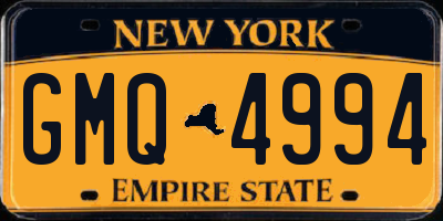 NY license plate GMQ4994