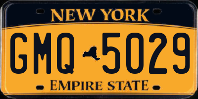 NY license plate GMQ5029