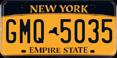 NY license plate GMQ5035