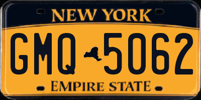 NY license plate GMQ5062