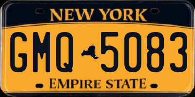 NY license plate GMQ5083