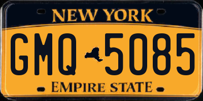 NY license plate GMQ5085