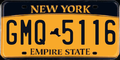 NY license plate GMQ5116
