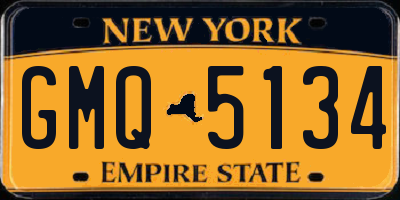 NY license plate GMQ5134