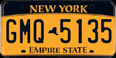 NY license plate GMQ5135