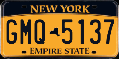 NY license plate GMQ5137