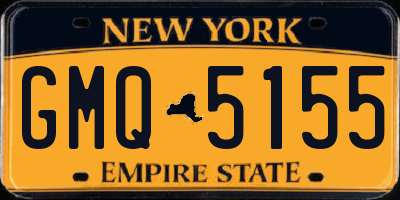 NY license plate GMQ5155