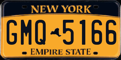 NY license plate GMQ5166