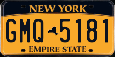 NY license plate GMQ5181