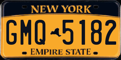 NY license plate GMQ5182