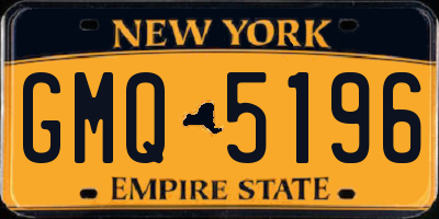 NY license plate GMQ5196