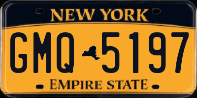 NY license plate GMQ5197