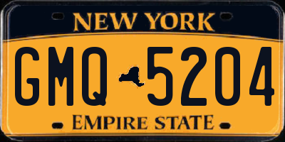 NY license plate GMQ5204
