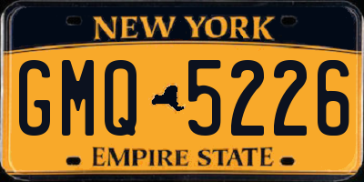 NY license plate GMQ5226