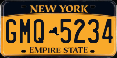 NY license plate GMQ5234