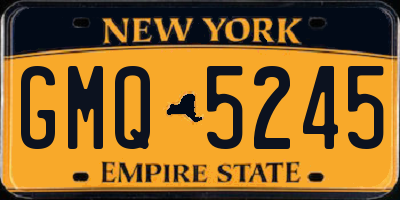 NY license plate GMQ5245
