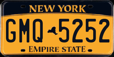 NY license plate GMQ5252
