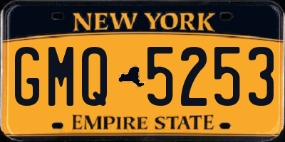 NY license plate GMQ5253