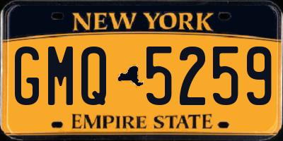 NY license plate GMQ5259