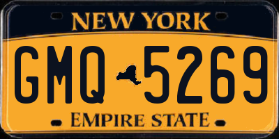 NY license plate GMQ5269