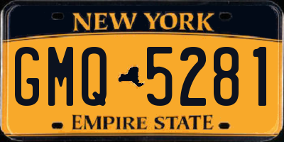 NY license plate GMQ5281