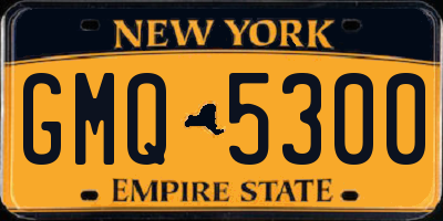 NY license plate GMQ5300